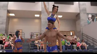 Busty Teen Spikes Volleyball Before Outdoor Strip Show