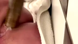 European MILF Takes Massive Dildo Deep for Anal Climax