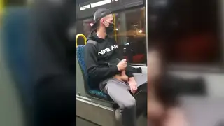 Slim Latino Couple Risks Public Handjob on Subway Train