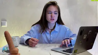 Nervous Teen Faces the Camera for Her First Casting Lesson