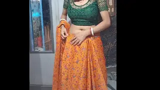 Blonde Indian Bhabhi in Saree Takes Hard Pounding