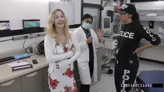 Petite Brunette Submits to Police Roleplay in Hospital Setting
