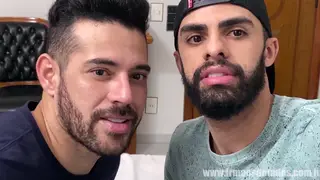 Brazilian Hunk Takes Bareback Anal From Smooth Partner