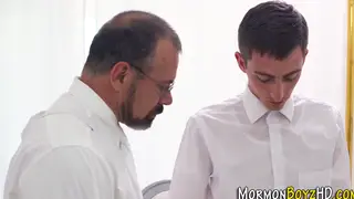 Muscular Mormon in Uniform Receives Ass Fingering
