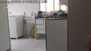 Latina MILF Seduces Muscular Handyman at Home