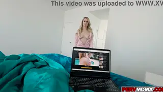 Busty Blonde Stepmom Milks Stepson With Hand and Mouth