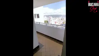 Curvy Latina Rides Her Boyfriend in a Mall Corner