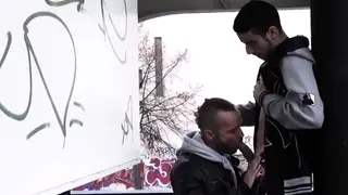 Outdoor Blowjob and Handjob Under Open Sky