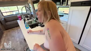 Blonde Stepmom Takes Creampie Doggystyle in POV