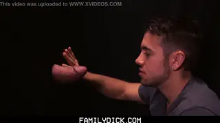 Stepson Kneels for Stepdaddy's Thick Cock