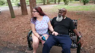 Curvy MILF Services a Big Uncut Cock Outdoors