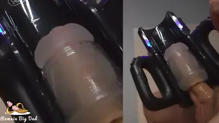 Mature Daddy Tests High-Tech Masturbator on Thick Cock