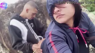 Busty Exhibitionist Takes Doggystyle on a Crowded Beach