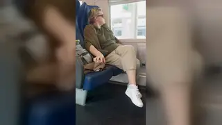 European MILF Reaches Orgasm on a Moving Train