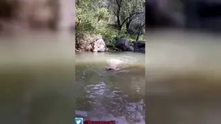 Tattooed Latina MILF Enjoys Outdoor Pussy Licking by River
