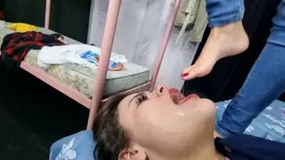 Teen Lesbians Share Feet and Swap Cum in Mouth