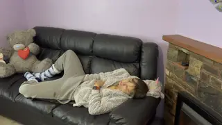 Voluptuous European MILF Enjoys Multiple Toy Orgasms on Couch