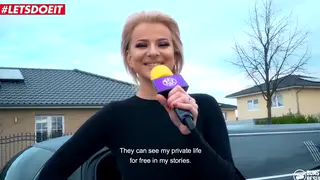 Blonde Bombshell Surprises Fan With Deepthroat and Doggy Pounding