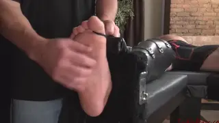 Bound Guy Endures Relentless Tickle Torment Session