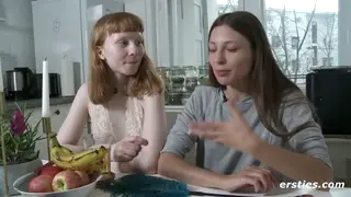 Redhead and Petite Friend Share a Wet 69 on Camera