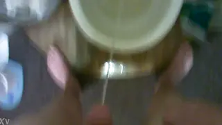 Guy Films His First Pissing Clip in the Bathroom