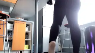 Blonde BBW Dominates with Feet in Kitchen Roleplay