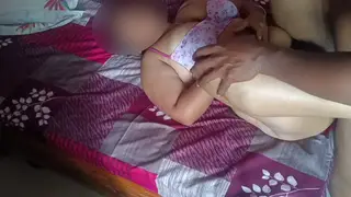 Indian Housewife Rides Hard in Bra and Lingerie