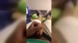 Guy Works His Cock to a Steady Handjob Finish