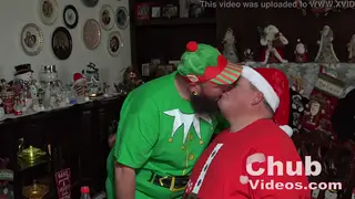 Hairy Bear Services Santa in a Festive Holiday Hookup