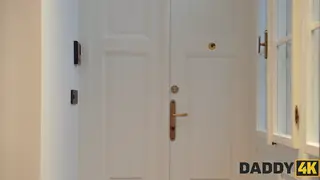 Pregnant European MILF Cheats with Older Man