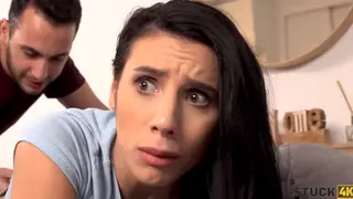 Brunette Teen Gets Stuck and Fucked Hard From Behind