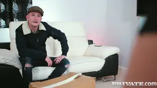 European MILF Takes Anal Creampie While Riding