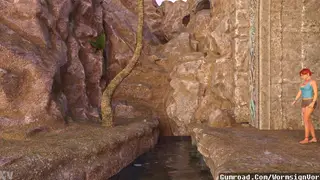 Redhead Teases With Feet in Fantasy Scene