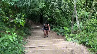 Latina Teens Strip Naked for a Forest Threesome