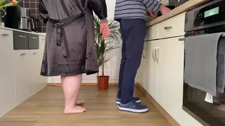 BBW Mother-in-Law Takes a Cumshot After Doggystyle