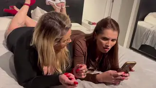 Curvy Latina and BBW Friend Share Playful Session
