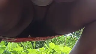 Married Woman Pisses Outdoors in Public