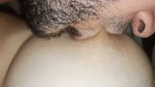 Mature Wife Lets Husband Suck and Bite Her Huge Natural Nipples