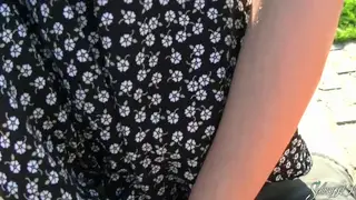 Blonde European Teen Takes a Risky Outdoor Creampie in Public