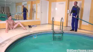 Redhead Teen Services an Older Man Until He Explodes