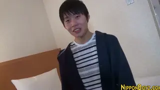 Asian Twink Strokes to Climax Alone