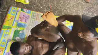 Muscular Black Daddy Claims Twink Bareback