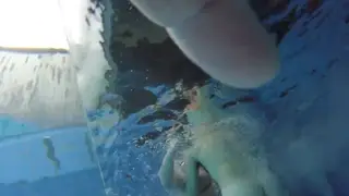 Steamy Encounter Unfolds Between Sauna and Pool