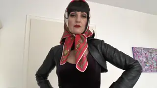 European MILF in Lingerie Commands Your Release with Gloved Hands