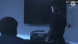 Indian Woman Takes a Deep Ride in Dim Light
