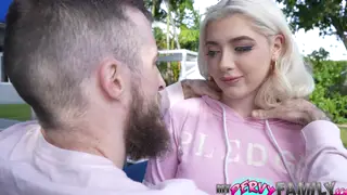 Blonde Stepsister Takes a Rough Creampie During Spring Break