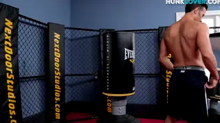 Muscular Guy Strokes Himself in a Jockstrap Close-Up