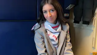 Curvy Passenger Rewards Conductor With POV Blowjob