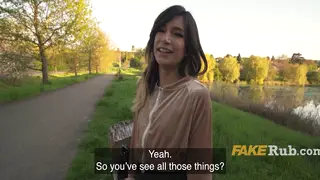 Petite European Teen Sucks a Stranger Outdoors