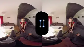 VR Lover Sucks and Rides in Stockings